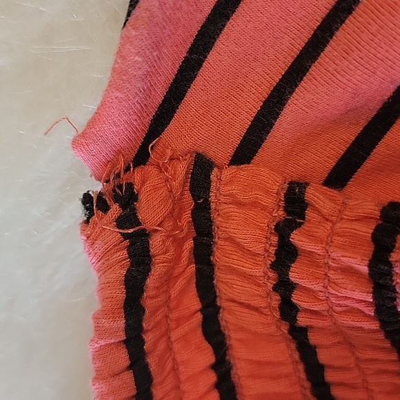 ROXY Strapless Striped Abstract Floral Printed Sun Dress Size M - Picture 11 of 12